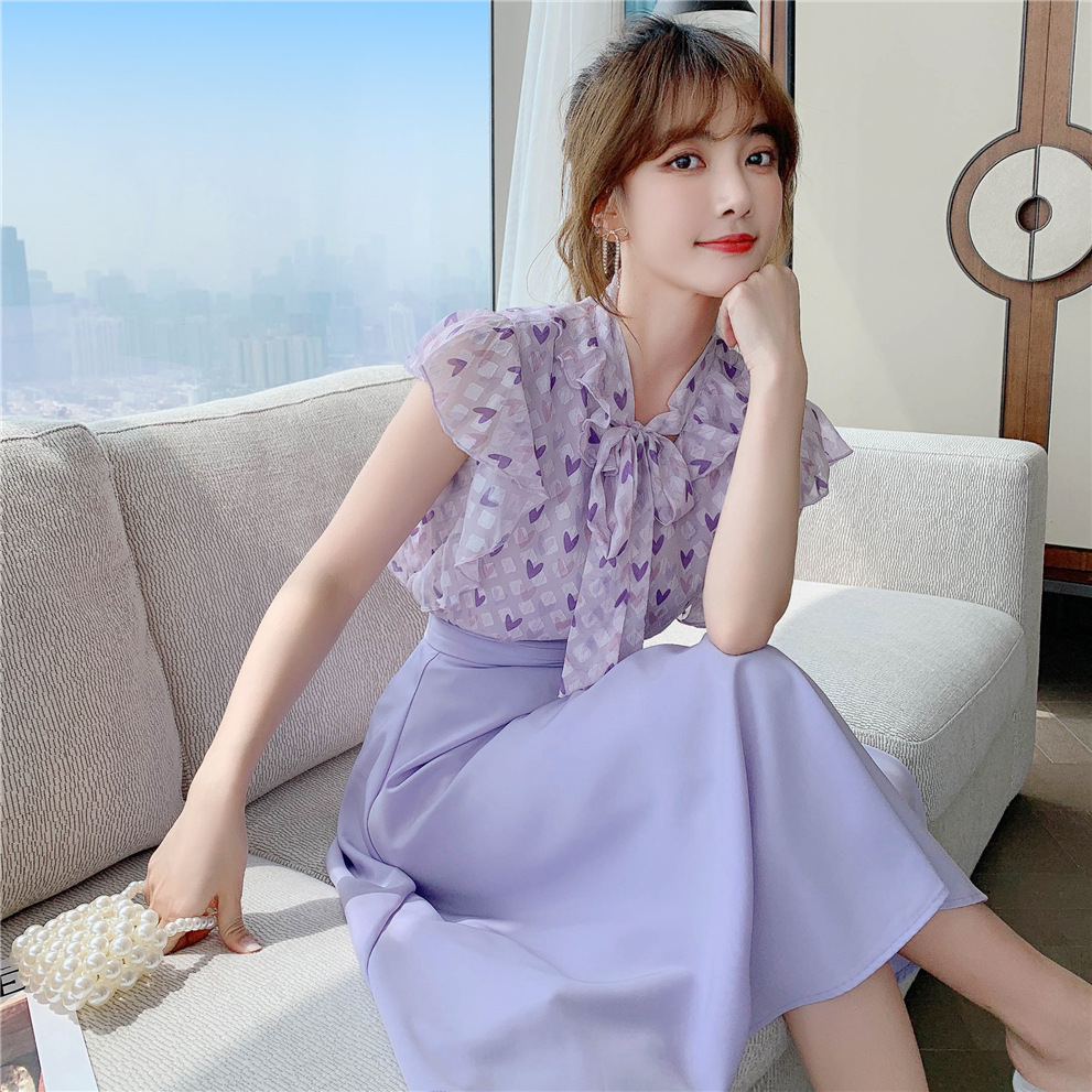 时尚套装女夏季2021新款气质女神范轻熟洋气减龄网红半身裙两件套