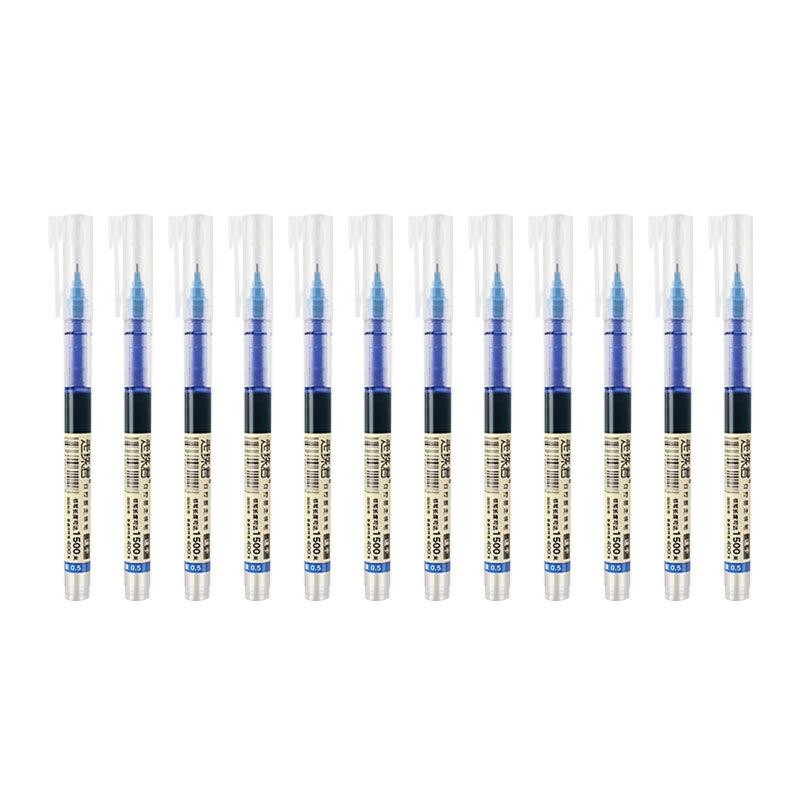 Wholesale Straight-Liquid Ballpoint Pen Large Capacity Quick-Drying Gel Pen 0.5mm Smooth Signature Pen Exam Writing Tools