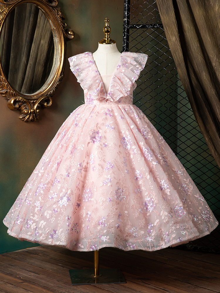 公主裙2022夏季婚纱礼服裙彩虹裙子六一儿童裙中大童表演服装2019万圣