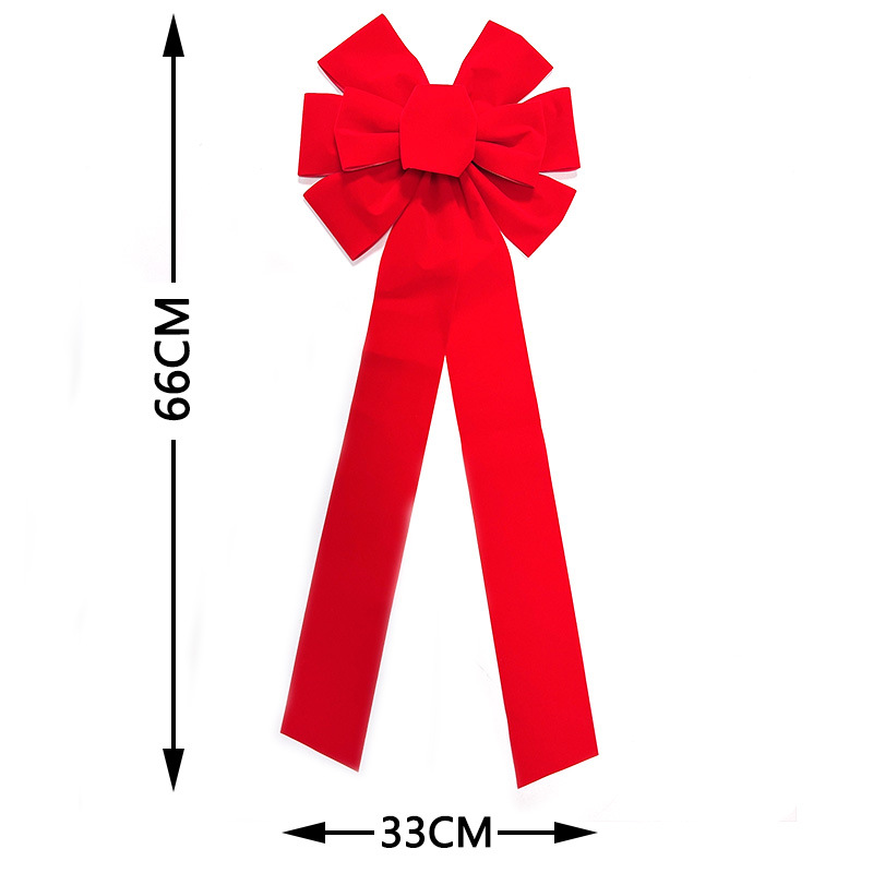 跨境热卖红绒布丝带织带圣诞大蝴蝶结圣诞树顶装饰-阿里巴巴
