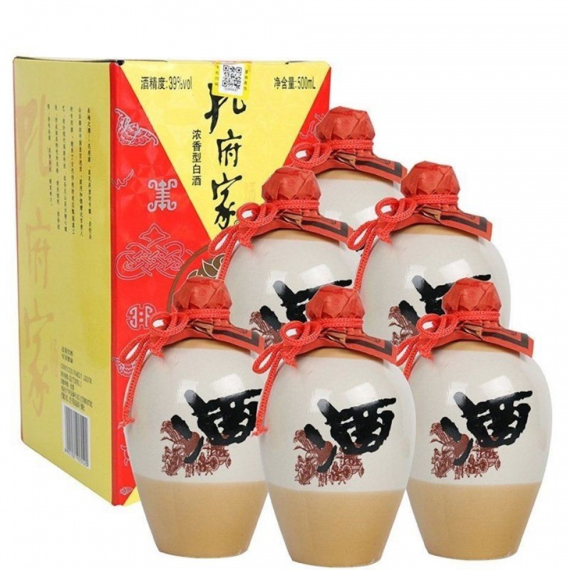 盒装孔府家酒 39度盛世大陶浓香型白酒 单瓶500ml整箱6瓶-阿里巴巴