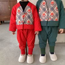儿童唐装中国风男女童拜年服汉服冬季宝宝过新年喜庆衣服棉服套装