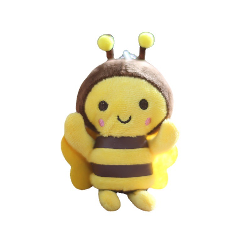 Cute Yellow Bee Pendant Plush Toy Doll Cartoon Bag Pendant Keychain Doll Doll