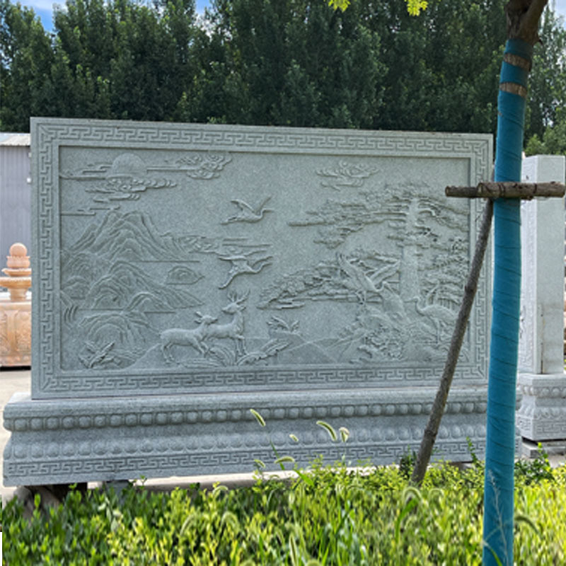 石雕福字影壁花岗岩影背墙大理石屏风照壁别墅庭院门口摆件