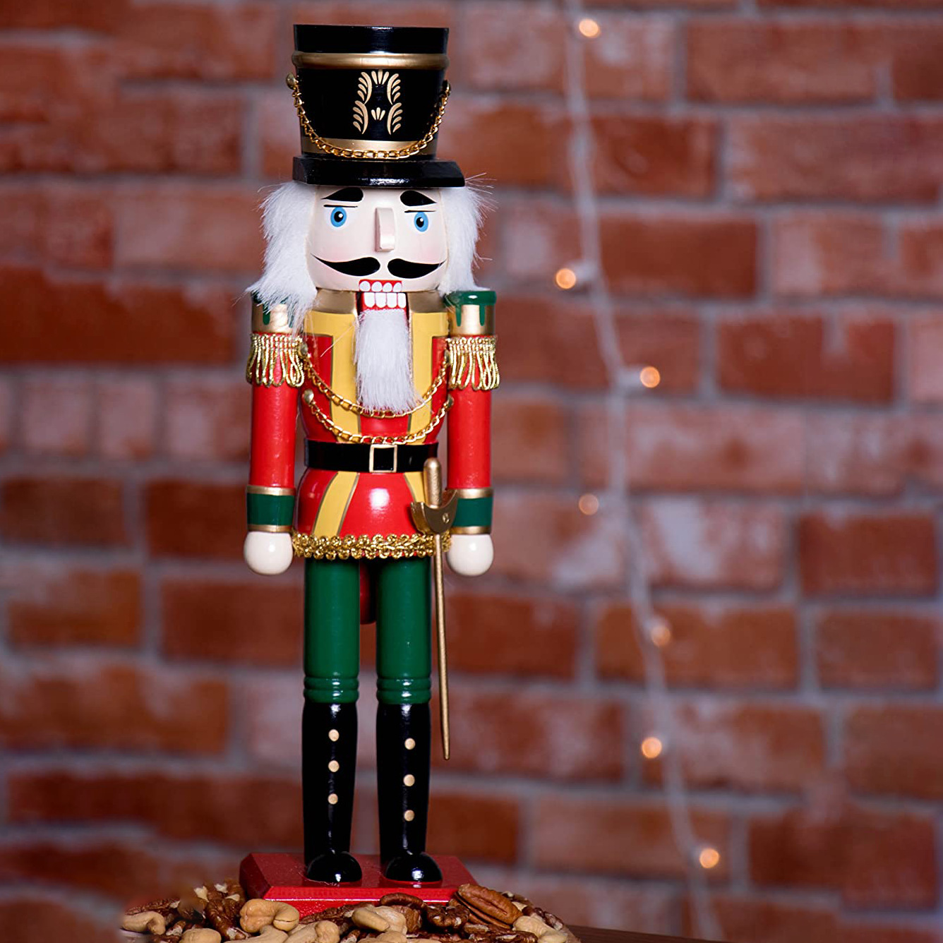 木质胡桃夹子小兵木偶 创意士兵礼仪士兵 礼物家居装饰工艺品摆件