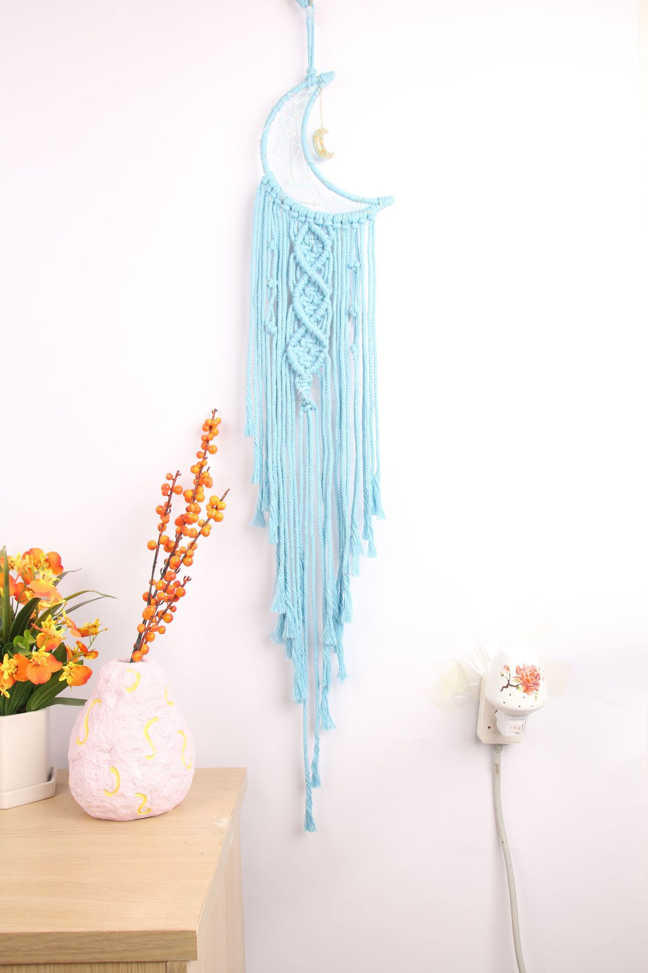 Cross-Border Hand-Woven Cotton String Dreamcatcher Bohemian Tassel Wall-Mounted Ornaments