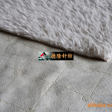 烫金麂皮绒复合舒棉绒 仿麂皮女装时尚服装面料 海宁皮毛一体