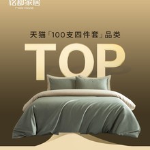100支新疆长绒棉全棉纯棉三件套轻奢床品床单床笠被套床上四件套