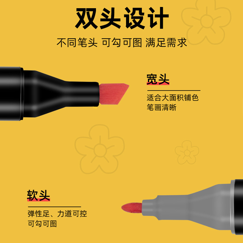 Double head oil marker set children's marker 24 color 48 color 80 color watercolor pen color set wholesale Application Scenario