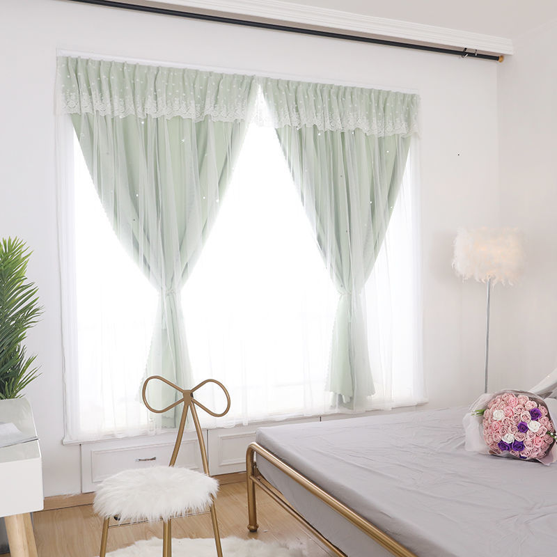 魔术贴窗帘布免打孔安装新款卧室粘贴式全遮光简易自粘网红款