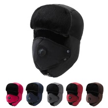 冬季加绒男女帽子户外韩版骑车帽加厚保暖护耳护脸雷锋帽东北棉帽
