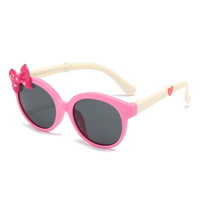 Children's Polarized Sun Glasses Fashion UV Protection Silicone Sunglasses Cartoon Cute Princess Glasses in Stock Wholesale