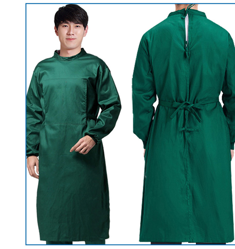 纯棉手术室工作服女男手术衣长袖外科医生手术服反穿隔离衣服薄款