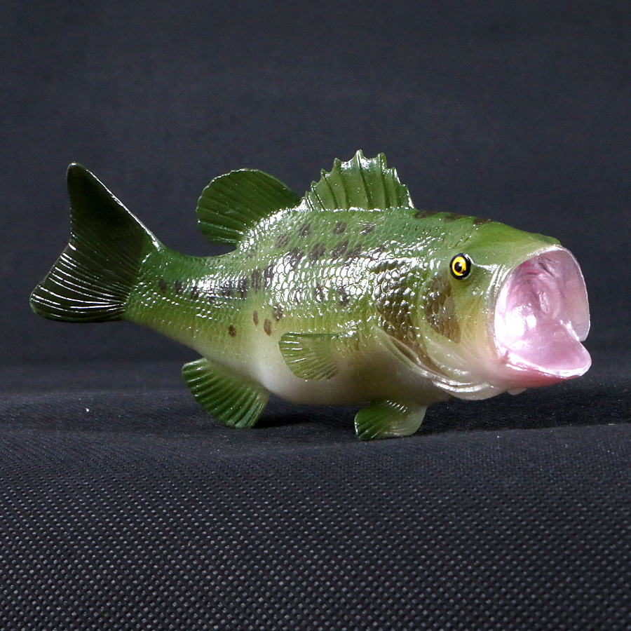 仿真观赏鱼金龙鱼鲈鱼深海鱼类实心海洋生物模型动物摆件