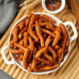 潍坊老式脆条炒糖江米条传统手工零食糕点山东特产琵琶梗厂家直供