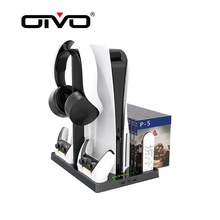 OIVO PS5主机风扇散热底座PS5无线手柄双充底座卡碟耳机收纳支架
