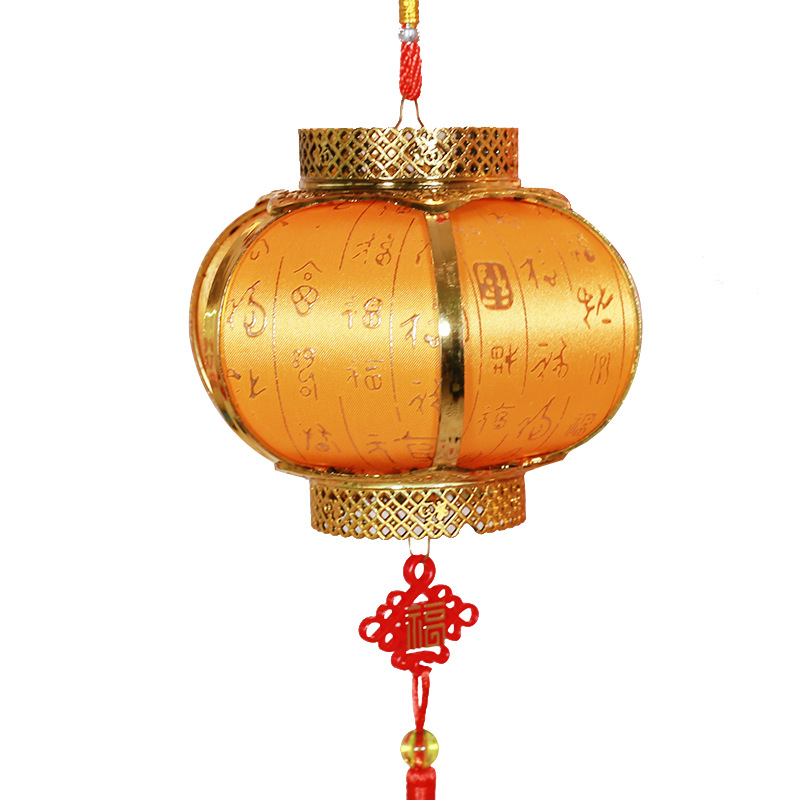 新年元宵led电池灯笼正月十五手提灯笼创意印字灯笼圆形装饰灯笼