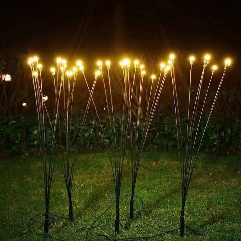 太阳能庭院灯led萤火虫灯户外防水风动摇摆广场亮化装饰灯插地灯