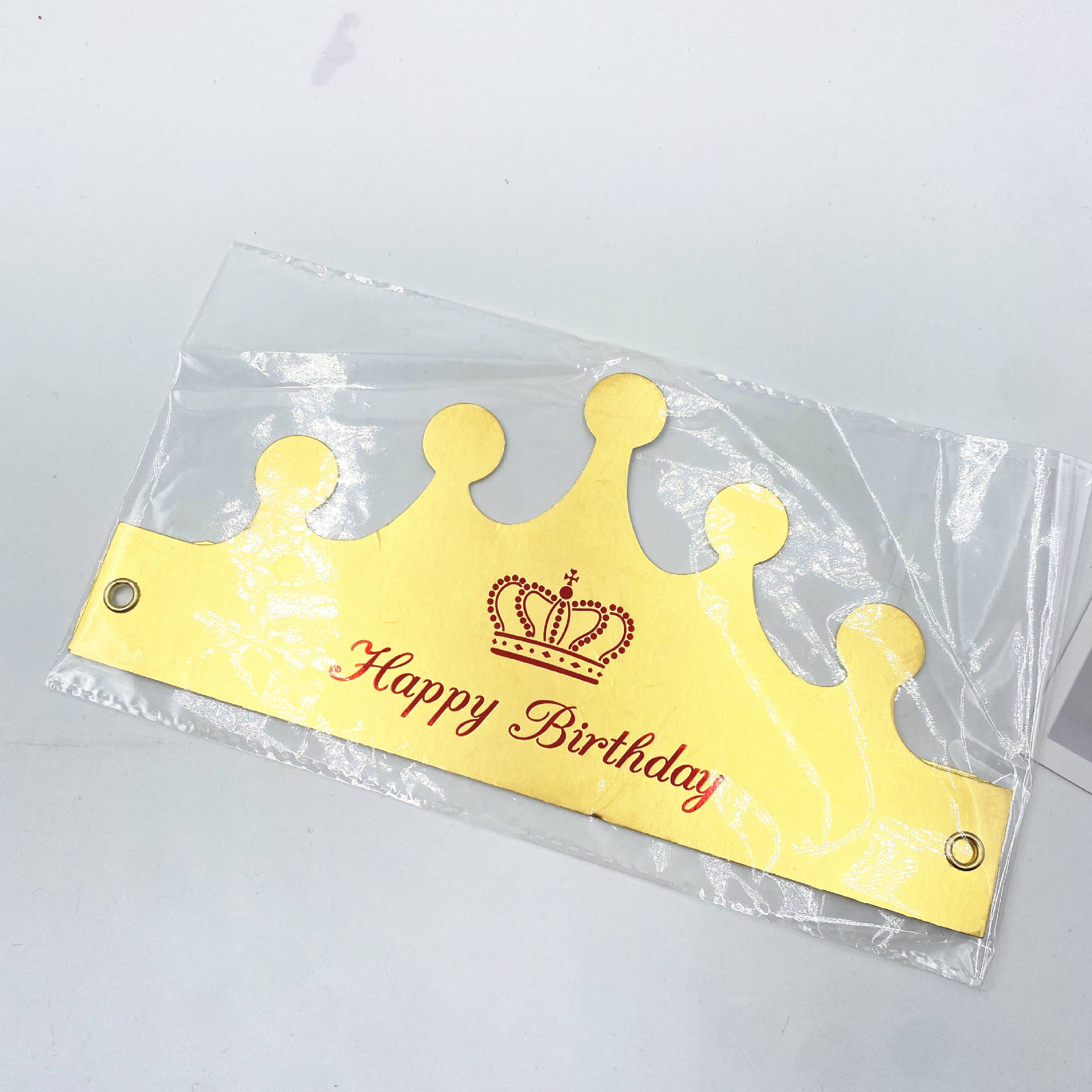 独立袋装折叠生日帽大金卡儿童成人皇冠网红生日蛋糕帽餐盘生日帽