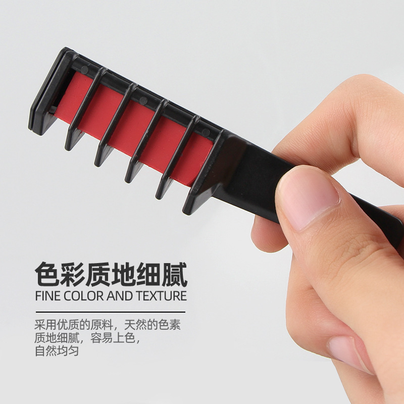 Cross-Border Amazon for Hair Dye Comb Disposable Hair Chalk Dazzling Hair Dyeing Stick Dye Hair Magic Marker Pen
