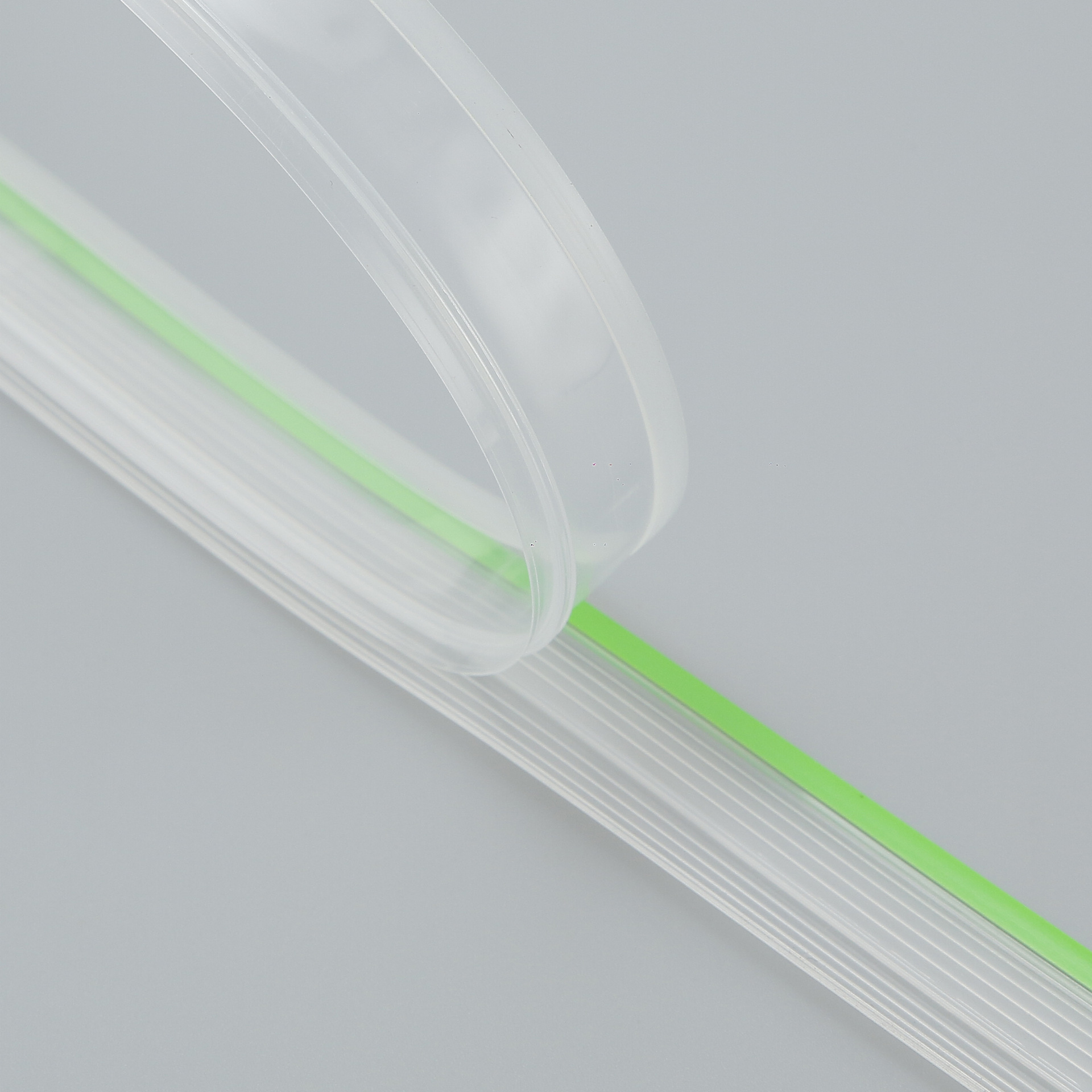 定做塑料pp拉链pe透明拉链条边拉 pe凹凸扣拉链骨条可降解pp拉链