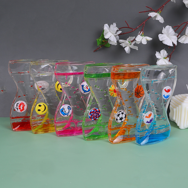 减压油漏水晶油滴亚克力摆件工艺品海洋旅游沙漏学生礼物儿童玩具