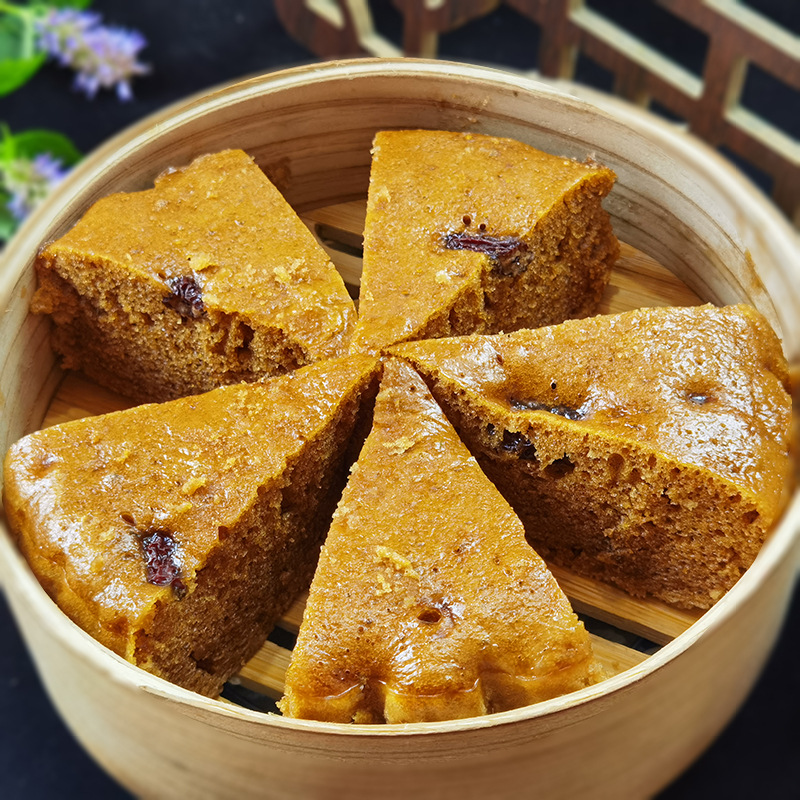 宁波特产龙游风味红糖红枣发糕传统米糕早餐酒宴糕点馒头面包食品