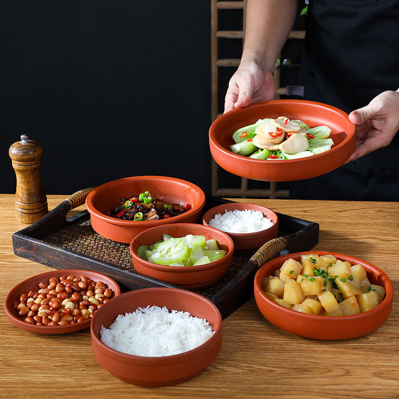 蒸菜碗土老式小碗菜的商用紫砂碗饭蒸饭土陶粗陶蒸米饭专用独立站