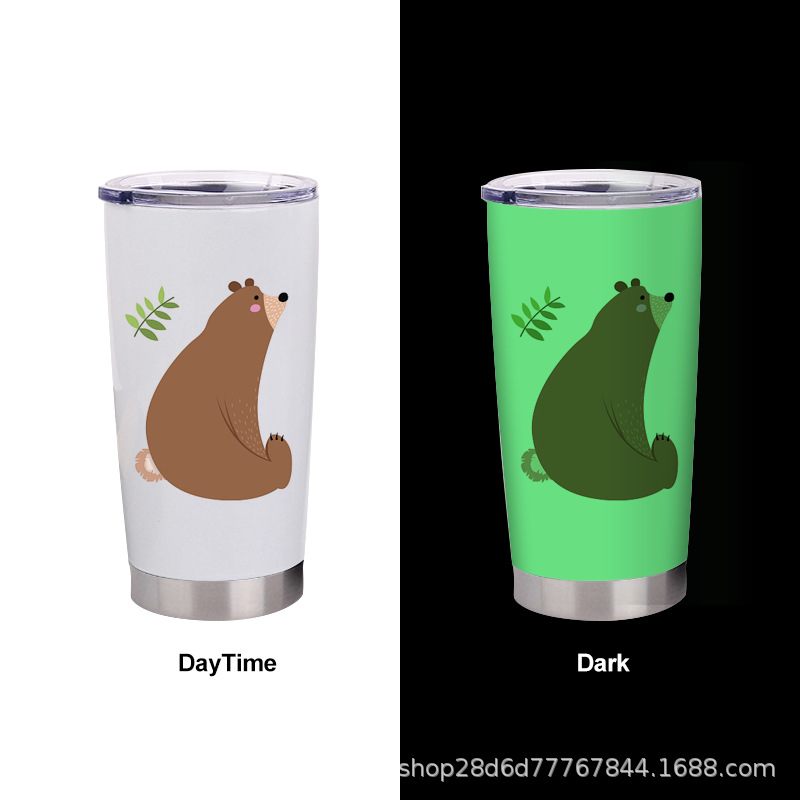 Customized Luminous Sublimation Mug Large Capacity 1000ml Vacuum Cup Stainless Steel Handy Cup Travel Mug