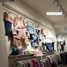 铁艺上墙服装店展示架挂衣服架墙上正挂架壁挂式男女装店货架渊