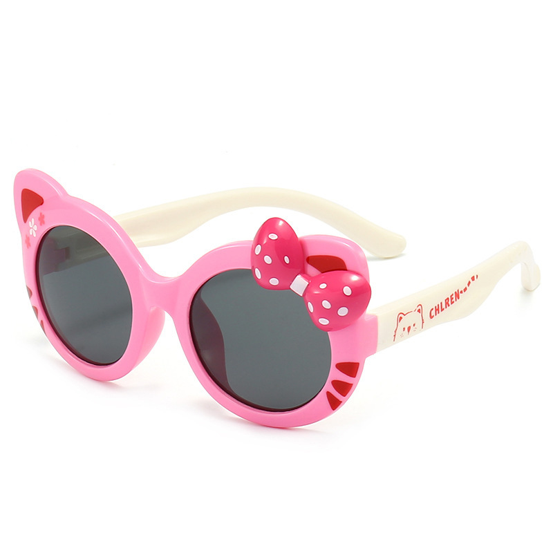 New Men's and Women's Bow Silicone Sunglasses Cute Fashion Children's UV-Proof Polarized Sunglasses Wholesale