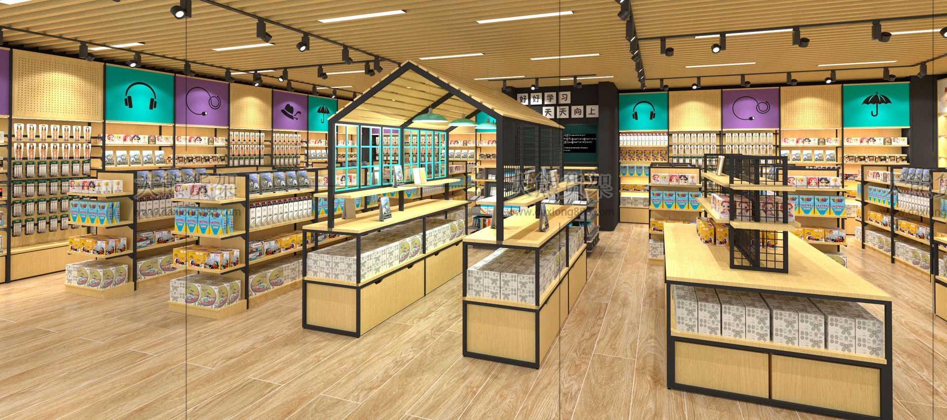 文具店货架书本展示架玩具笔耳环耳饰百货精品店货架饰品展示柜