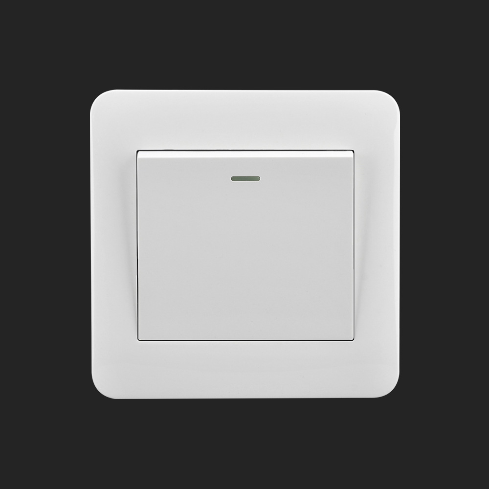 fiko一开双控双联照明开关插座单联二双开单开面板家用两位开关