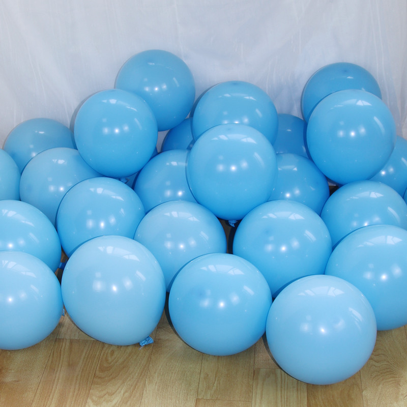 10-Inch Thickened Matte Dark Blue Ink Blue Foggy Gray Night Blue Rounded Balloon Birthday Bar Decorations Arrangement