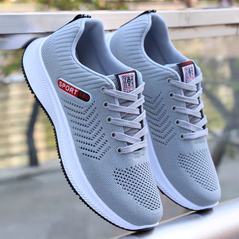 2023 Spring New Flying Woven Korean Style Breathable Sneaker Men's Mesh Breathable Sneaker Fashion Men's Casual Shoes