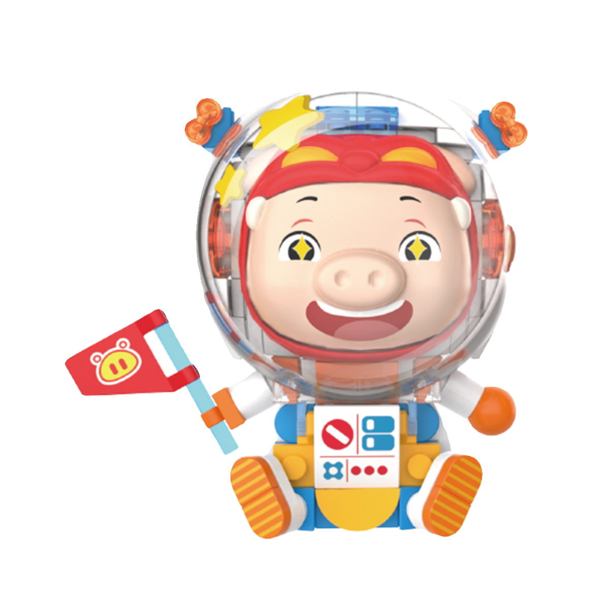 jaki佳奇积木猪猪侠磁力冰箱贴创意生日礼物男女孩子益智拼装玩具