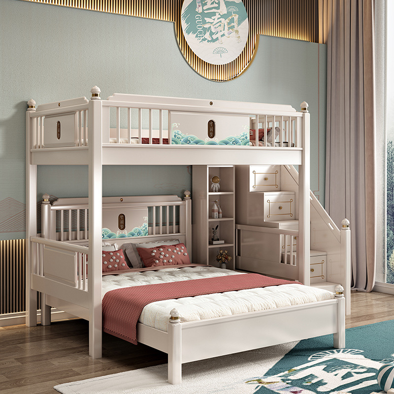 交错式儿童上下床男女孩t型高低子母床男女孩l型错位双层床小户型