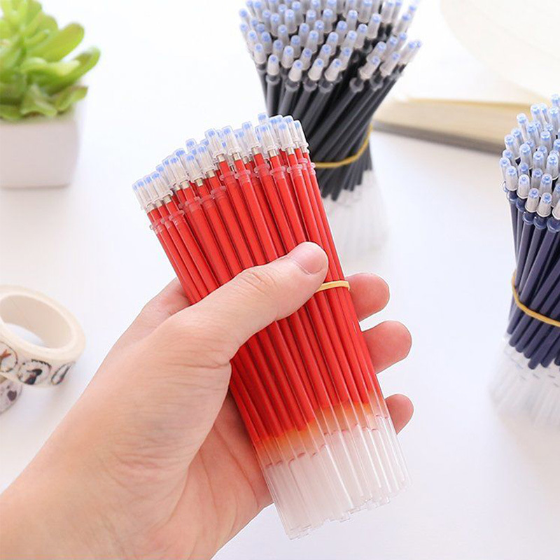 中性笔芯0.5mm全针管子弹头黑色蓝色红色学生用办公碳素水笔替芯