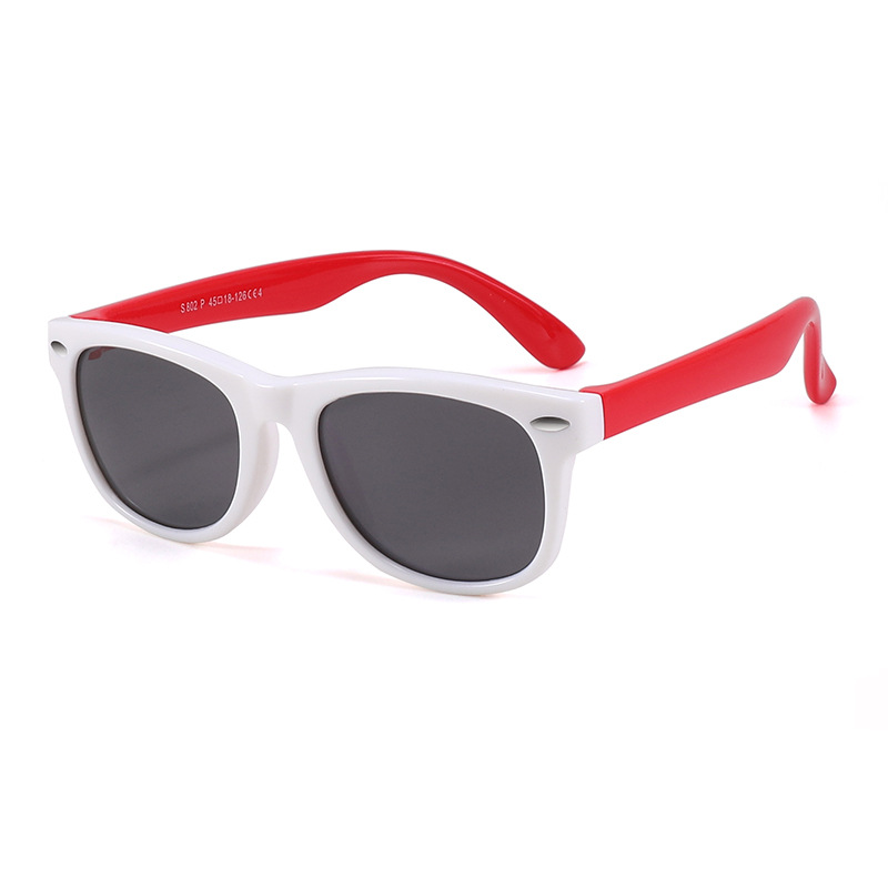 New Style in Stock Wholesale Silicone Uv Protection Sunglasses Baby Glasses Polarized Kids Sunglasses 802