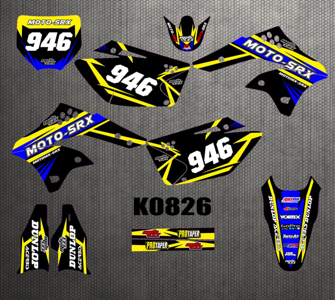 越野摩托车 适用于06-08 kxf250川崎贴画 装饰贴 车贴 贴花