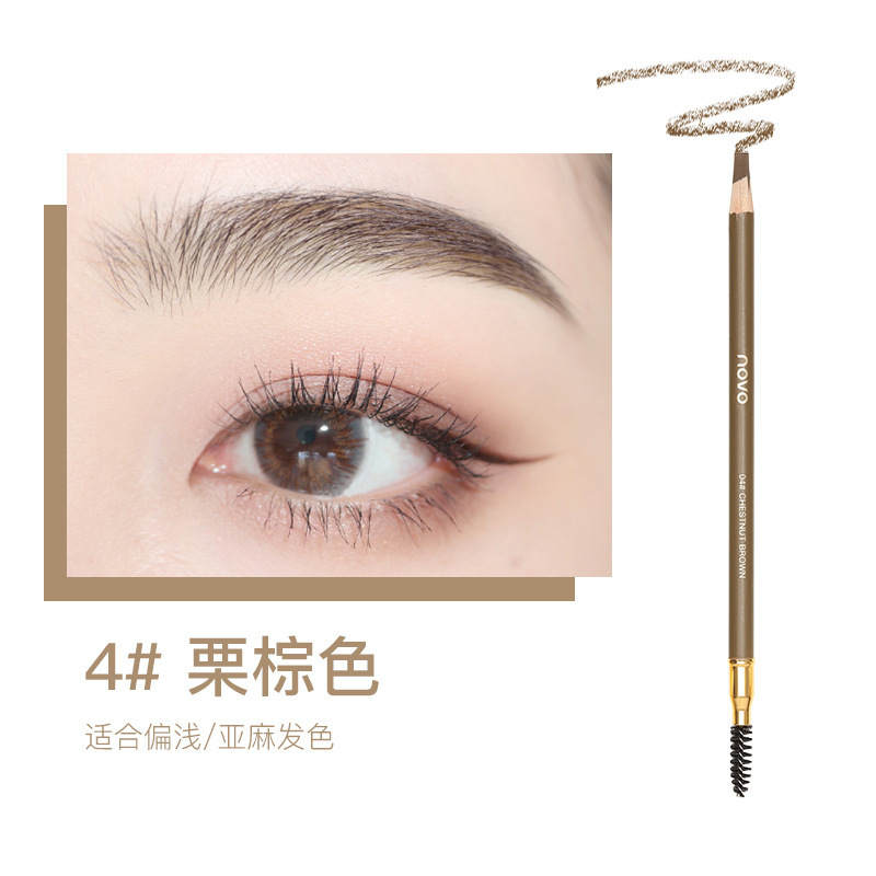 Makeup Novo Natural Shaping Machete Eyebrow Pencil Easy to Color Three-Dimensional Distinct Look Waterproof Smear-Proof Double-Headed Eyebrow Pencil