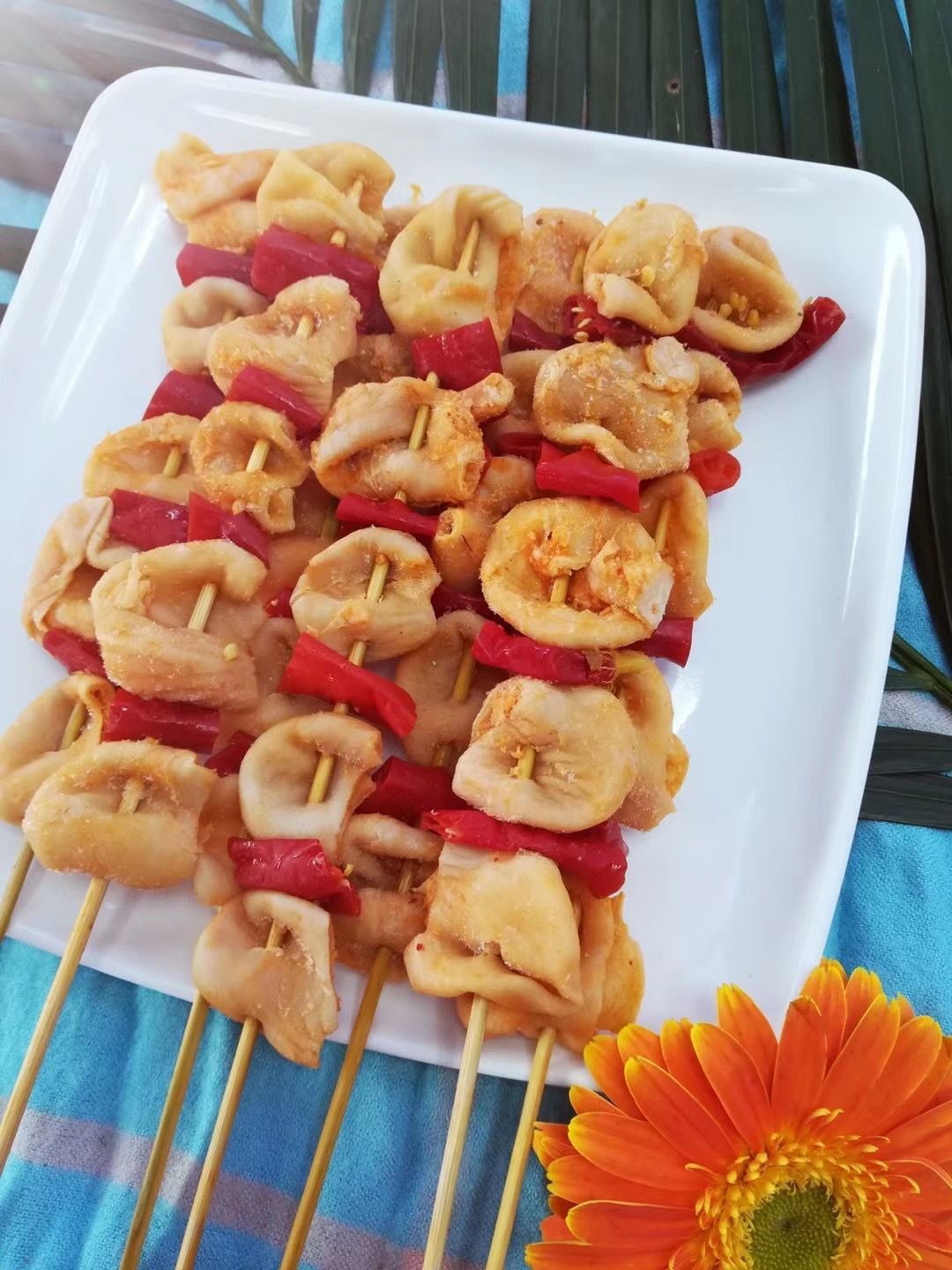 泡椒脆肚20串调理红椒鸽肚商用特色烤串炸串烧烤小串冷冻半成品