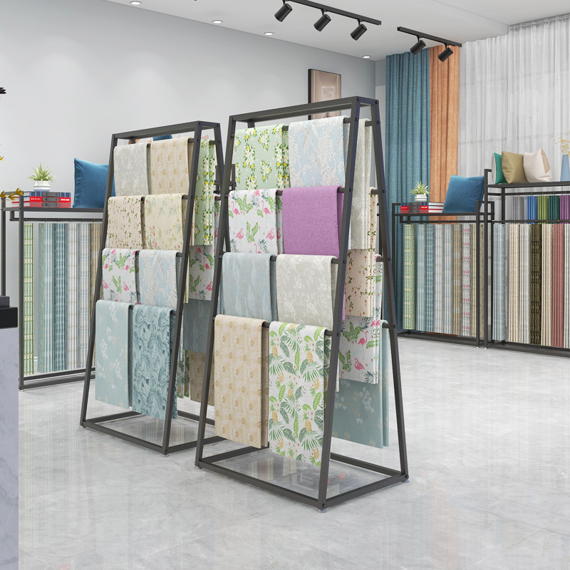 被子展示架家纺货架抱枕架夏凉被展架布料毛毯展示架窗帘吊卡展架