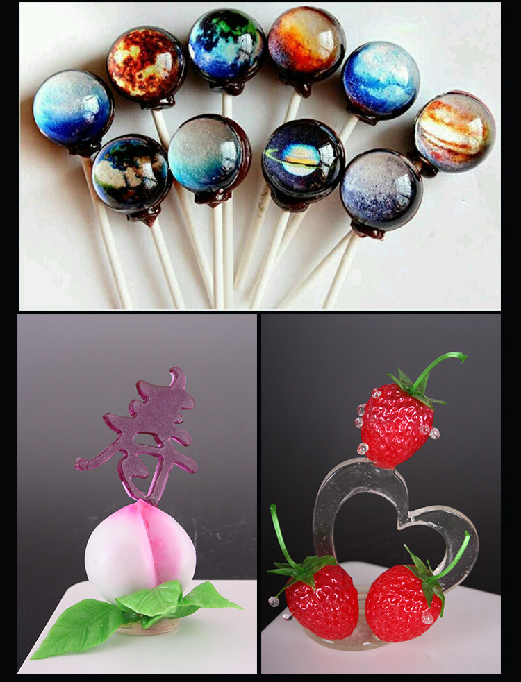 德国进口 艾素糖 珊瑚糖制作星空棒棒拉丝网盘饰翻糖蛋糕装饰皇冠