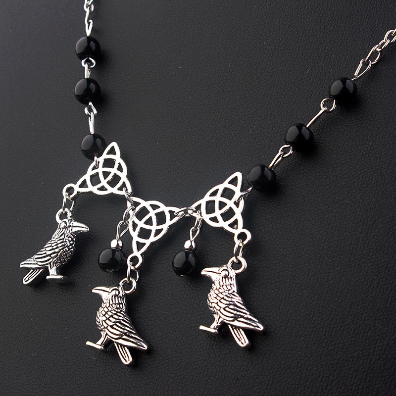 欧美ebay潮款境外哥特式巫术爱尔兰结头链异教徒魔法小鸟巫师头饰