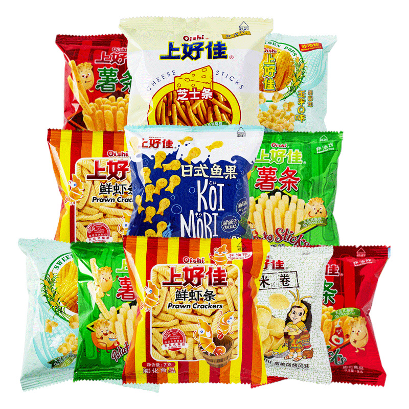 上好佳薯片零食休闲小吃大礼包女女生整箱膨化食品置办过年货批发