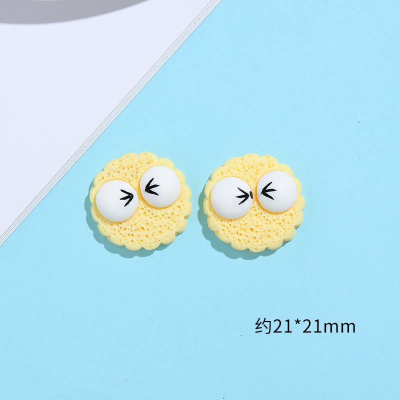 Cartoon Candy Toy Eyes Biscuit Cream Glue Phone Case DIY Material Package Handmade Hair Accessories Resin Accessories