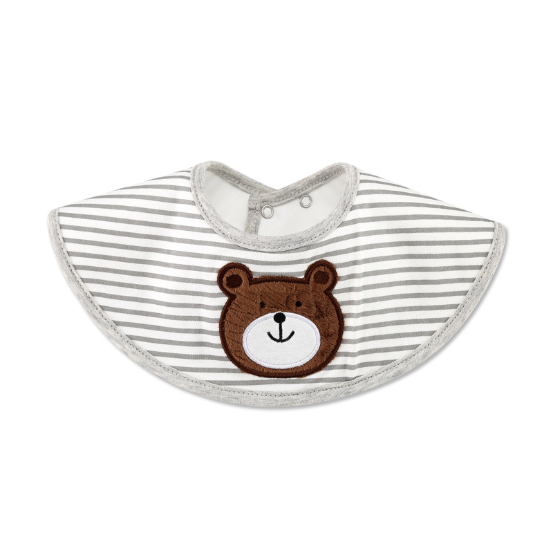 Autumn and Winter Pure Cotton Baby Bib Pure Cotton Waterproof Bib Baby Saliva Towel 360 Degrees Rotatable Children Bib