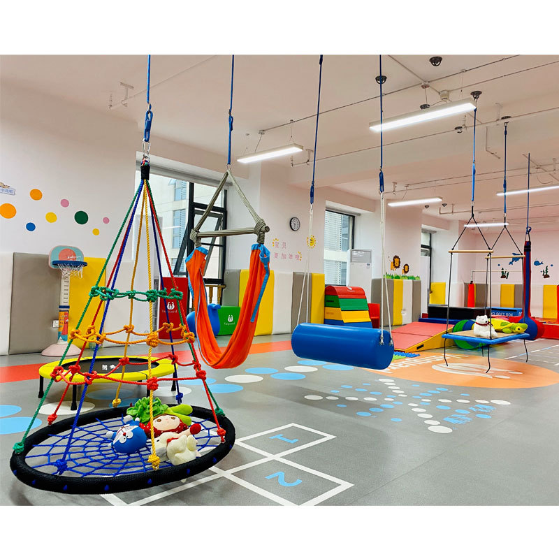 早教悬吊秋千感统训练器材儿童吊缆玩具攀爬绳前庭康复室内幼儿园