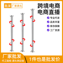 免打孔伸缩晾衣杆窗帘阳台晒衣杆衣柜支撑杆不锈钢卫生间浴帘挂杆